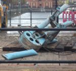 Salford Quays Cranes Demolition